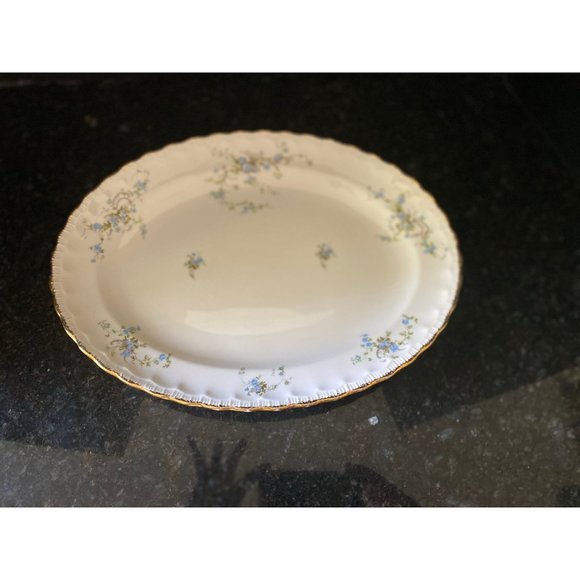 Pope Gosser Blue Floral 13" Platter - Picture 1 of 7